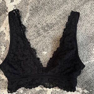 Victoria's Secret Black Lace Bra with Plunging V-Neckline